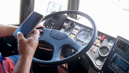 Driving Truck and Texting
