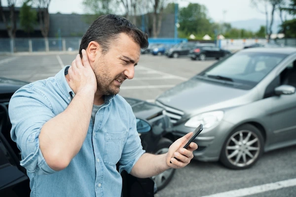 A man with neck pain needs medical care after a car accident in Charlotte.