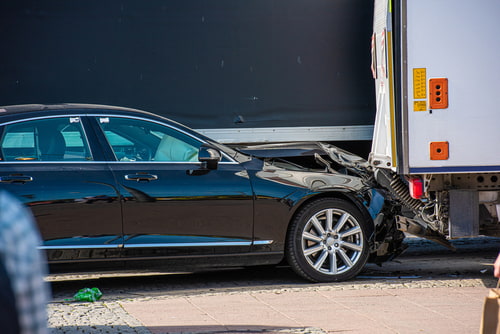 Truck underride crash